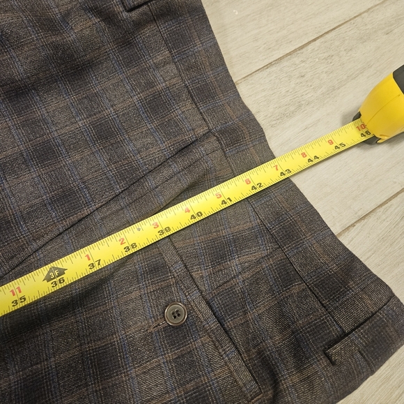⭐️NEW Zignone Men's Plaid Brown Pants - Picture 7 of 7